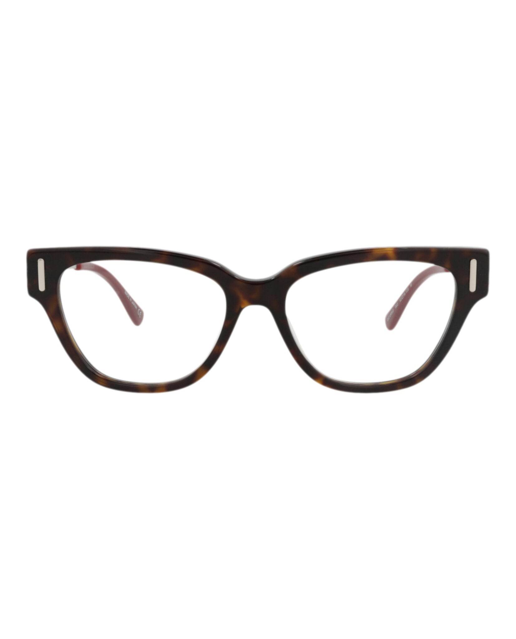 Gucci Womens Square/Rectangle Havana Silver Transparent Fashion Designer Eyewear