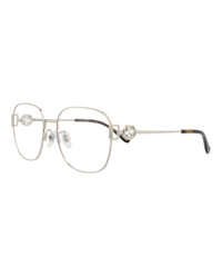 Gucci Unisex Square/Rectangle Silver Silver Transparent Fashion Designer Eyewear