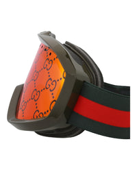 Gucci Gucci Unisex Shield/Wrap Green Multicolor Red Fashion Designer Eyewear