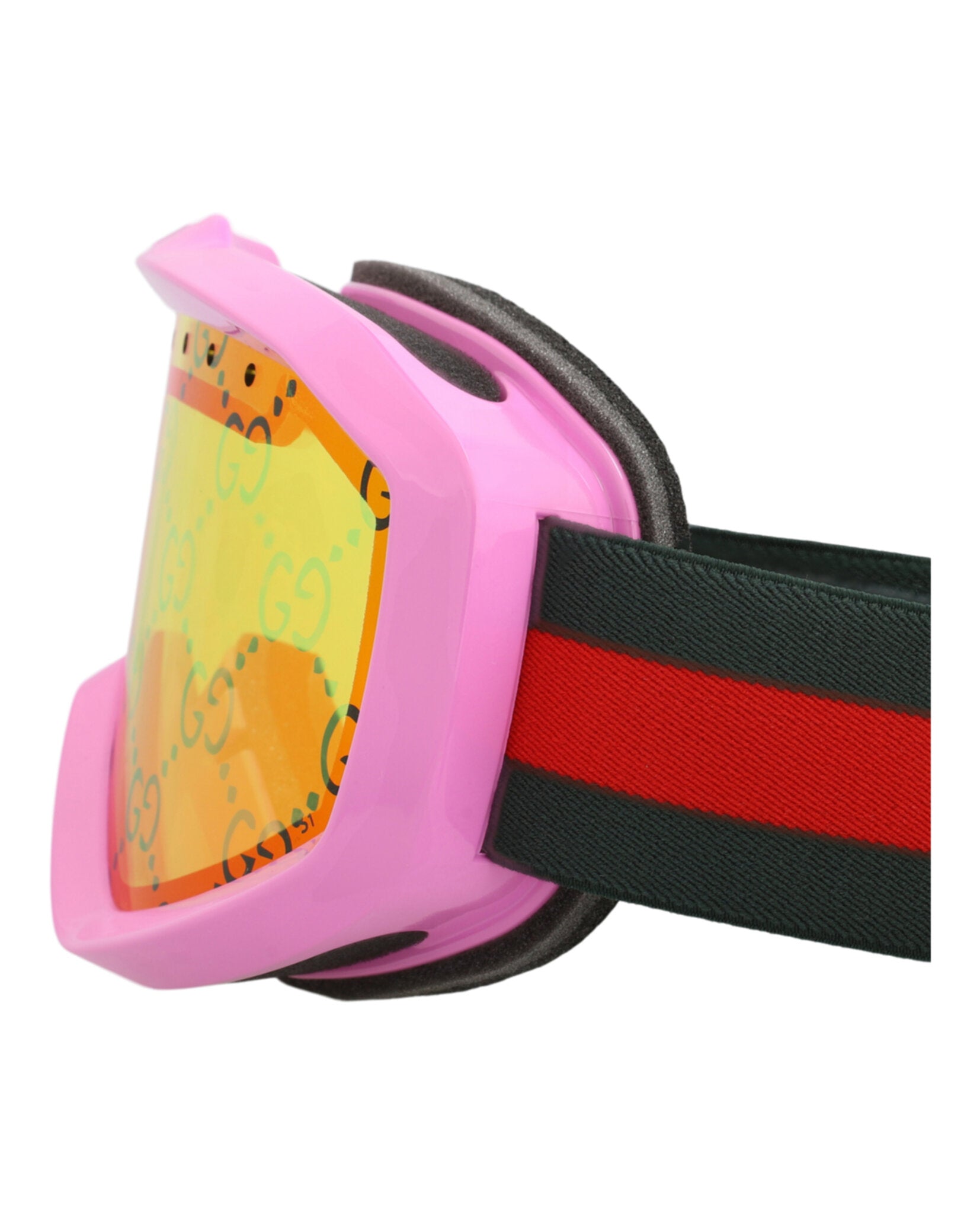 Gucci Gucci Unisex Shield/Wrap Pink Multicolor Yellow Fashion Designer Eyewear