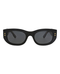 Gucci Gucci Womens Square/Rectangle Black Black Grey Fashion Designer Eyewear