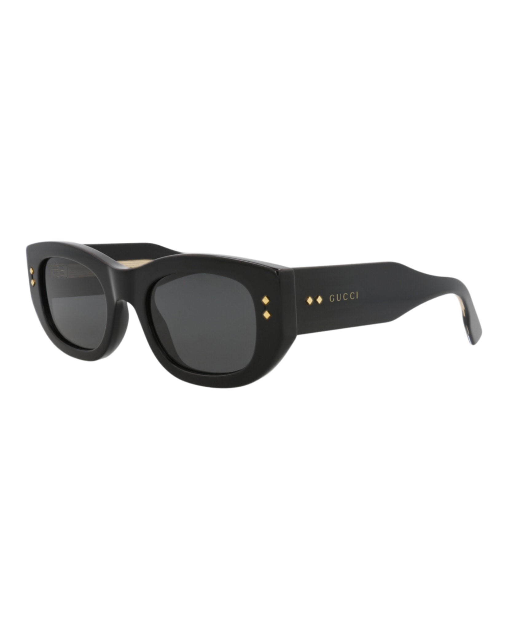Gucci Gucci Womens Square/Rectangle Black Black Grey Fashion Designer Eyewear