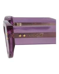Gucci Womens Square/Rectangle Violet Violet Blue Fashion Designer Eyewear
