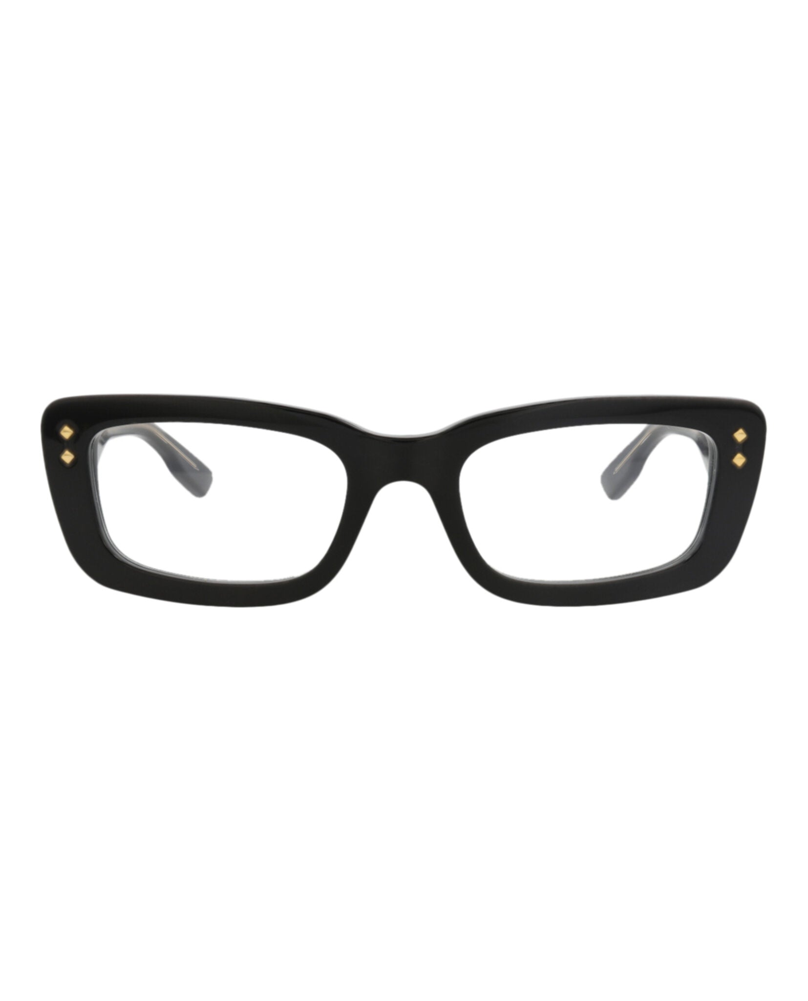 Gucci Womens Square/Rectangle Black Black Transparent Fashion Designer Eyewear