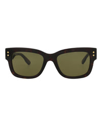 Gucci Mens Square/Rectangle Havana Havana Green Fashion Designer Eyewear
