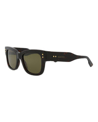 Gucci Mens Square/Rectangle Havana Havana Green Fashion Designer Eyewear