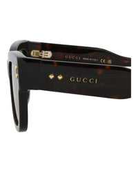 Gucci Mens Square/Rectangle Havana Havana Green Fashion Designer Eyewear