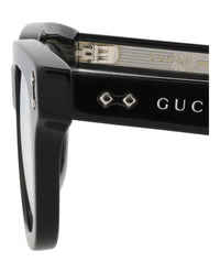 Gucci Mens Square/Rectangle Black Black Transparent Fashion Designer Eyewear