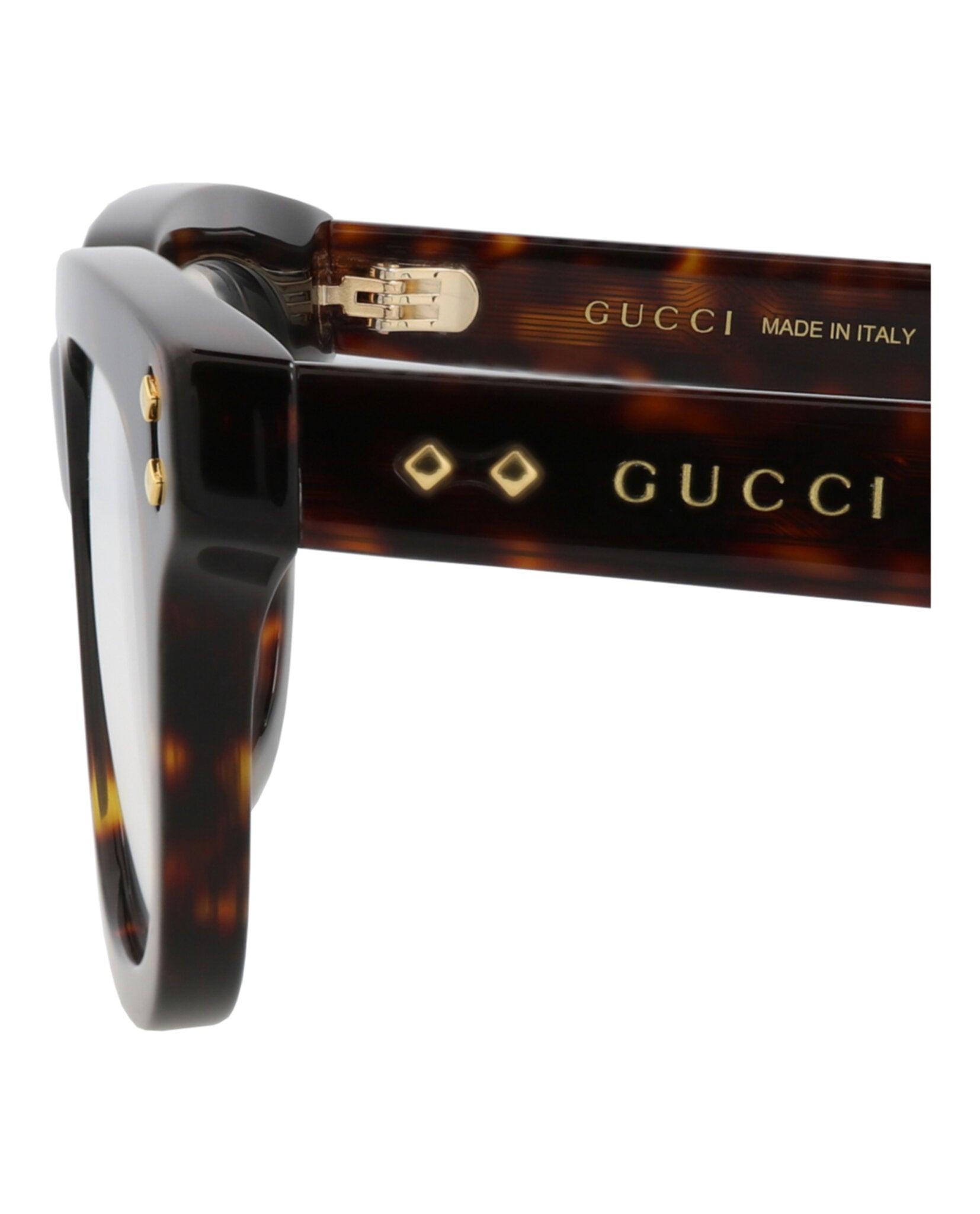 Gucci Mens Square/Rectangle Havana Havana Transparent Fashion Designer Eyewear