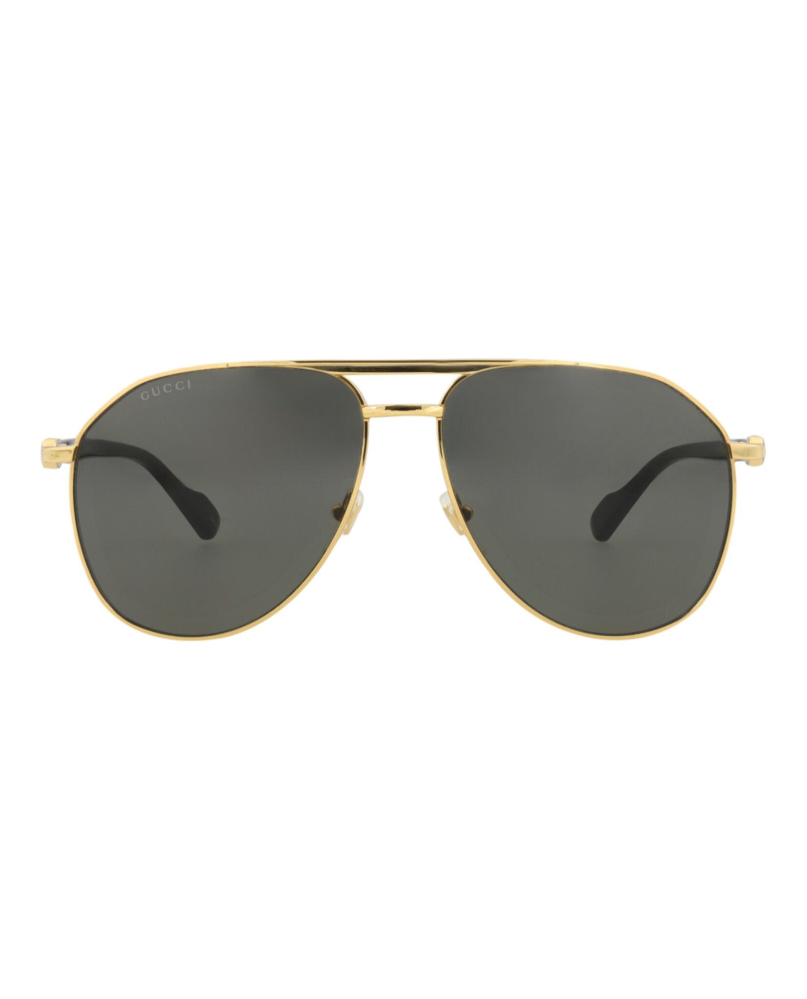 Gucci Mens Aviator Gold Gold Grey Fashion Designer Eyewear