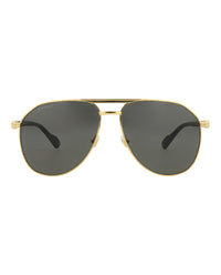 Gucci Mens Aviator Gold Gold Grey Fashion Designer Eyewear