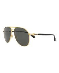 Gucci Mens Aviator Gold Gold Grey Fashion Designer Eyewear