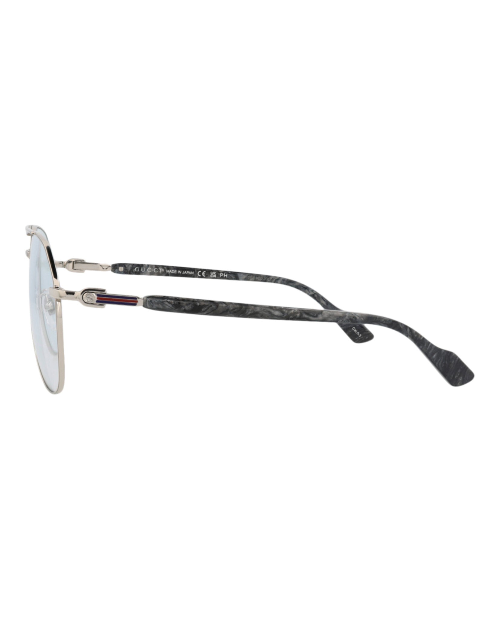 Gucci Mens Aviator Silver Silver Transparent Fashion Designer
