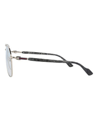 Gucci Mens Aviator Silver Silver Transparent Fashion Designer Eyewear