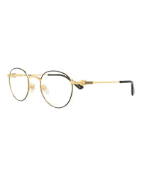 Gucci Gucci Mens Round/Oval Gold Gold Transparent Fashion Designer Eyewear