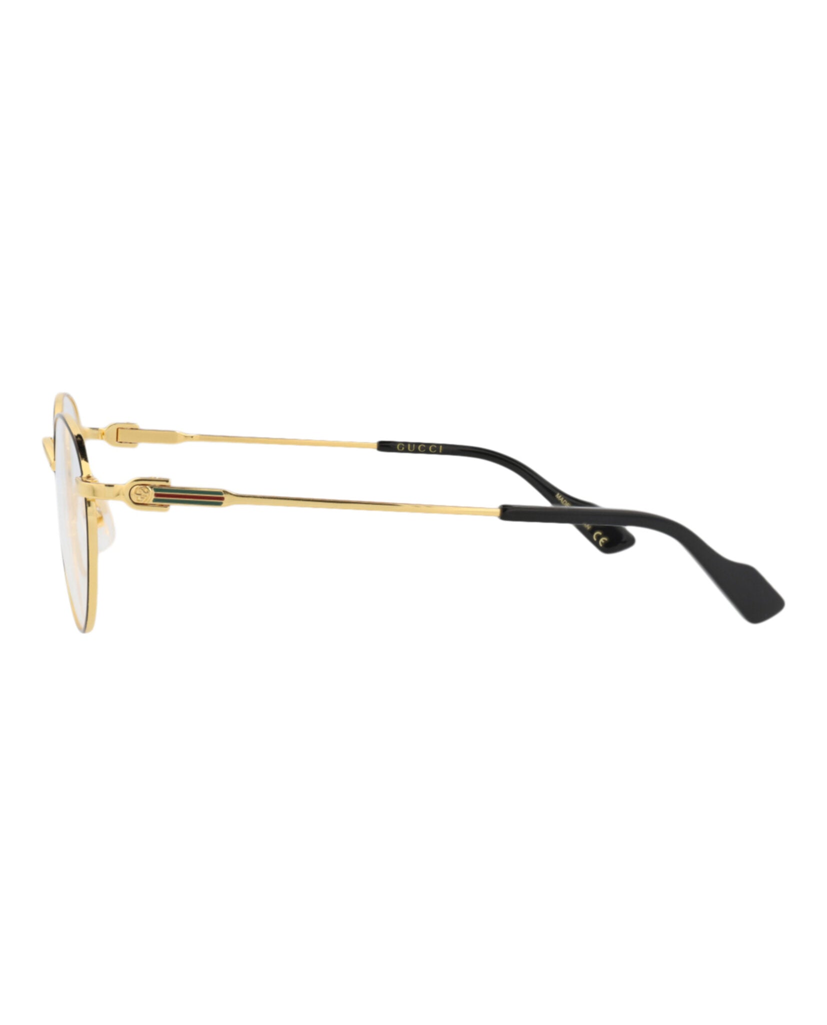 Gucci Gucci Mens Round/Oval Gold Gold Transparent Fashion Designer Eyewear