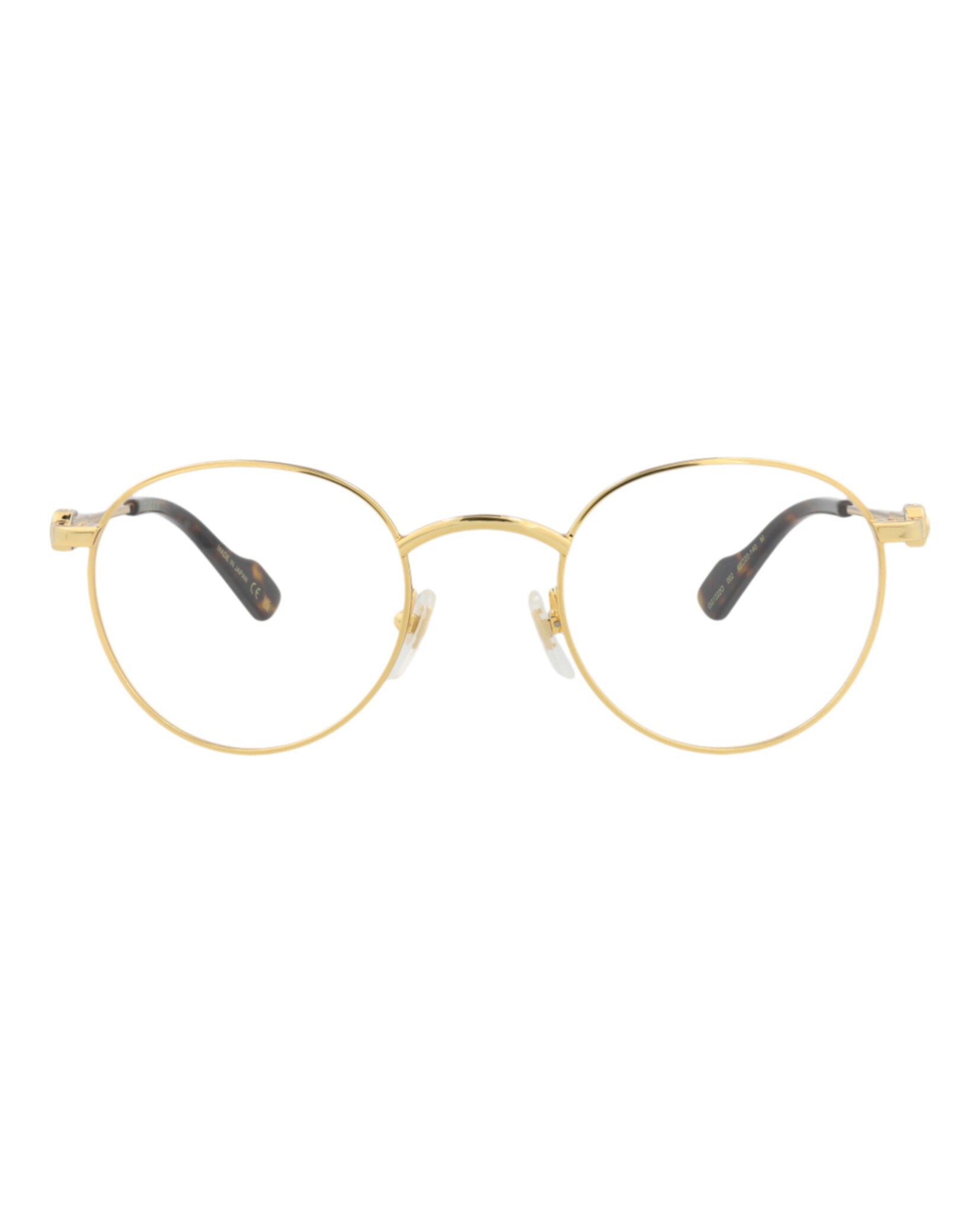 Gucci Gucci Mens Round/Oval Gold Gold Transparent Fashion Designer Eyewear