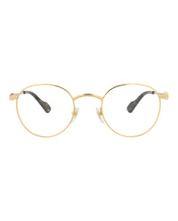 Gucci Gucci Mens Round/Oval Gold Gold Transparent Fashion Designer Eyewear