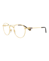 Gucci Gucci Mens Round/Oval Gold Gold Transparent Fashion Designer Eyewear