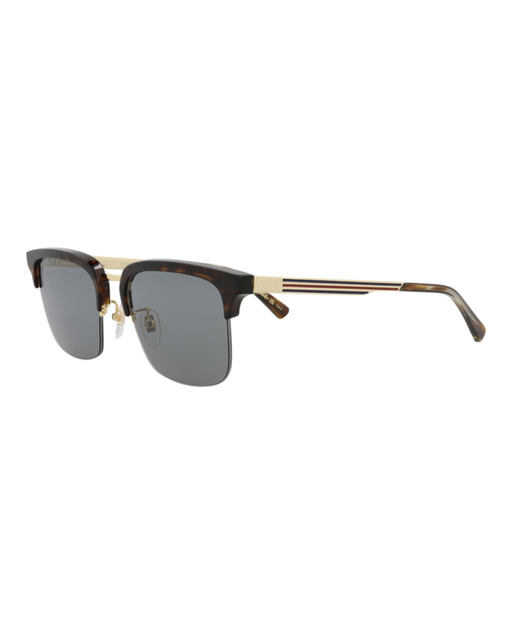 Gucci Mens Square/Rectangle Havana Gold Grey Fashion Designer Eyewear