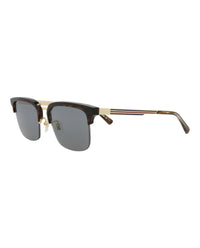 Gucci Mens Square/Rectangle Havana Gold Grey Fashion Designer Eyewear