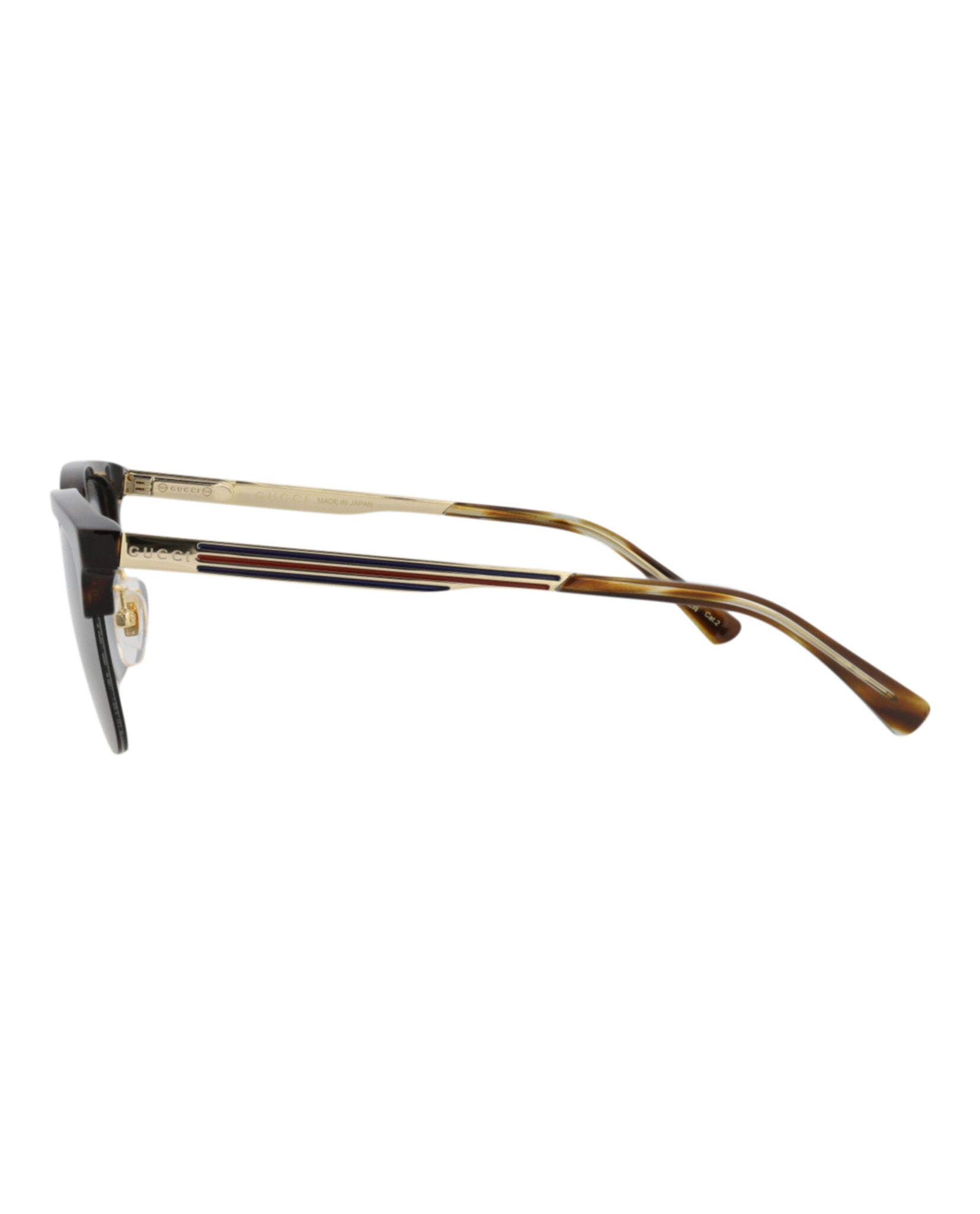 Gucci Mens Square/Rectangle Havana Gold Grey Fashion Designer Eyewear