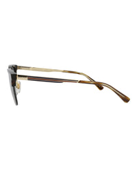 Gucci Mens Square/Rectangle Havana Gold Grey Fashion Designer Eyewear