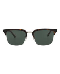 Gucci Mens Square/Rectangle Havana Silver Green Fashion Designer Eyewear