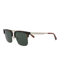 Gucci Mens Square/Rectangle Havana Silver Green Fashion Designer Eyewear