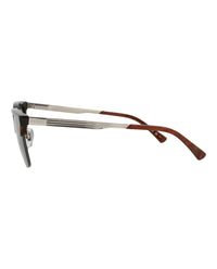 Gucci Mens Square/Rectangle Havana Silver Green Fashion Designer Eyewear