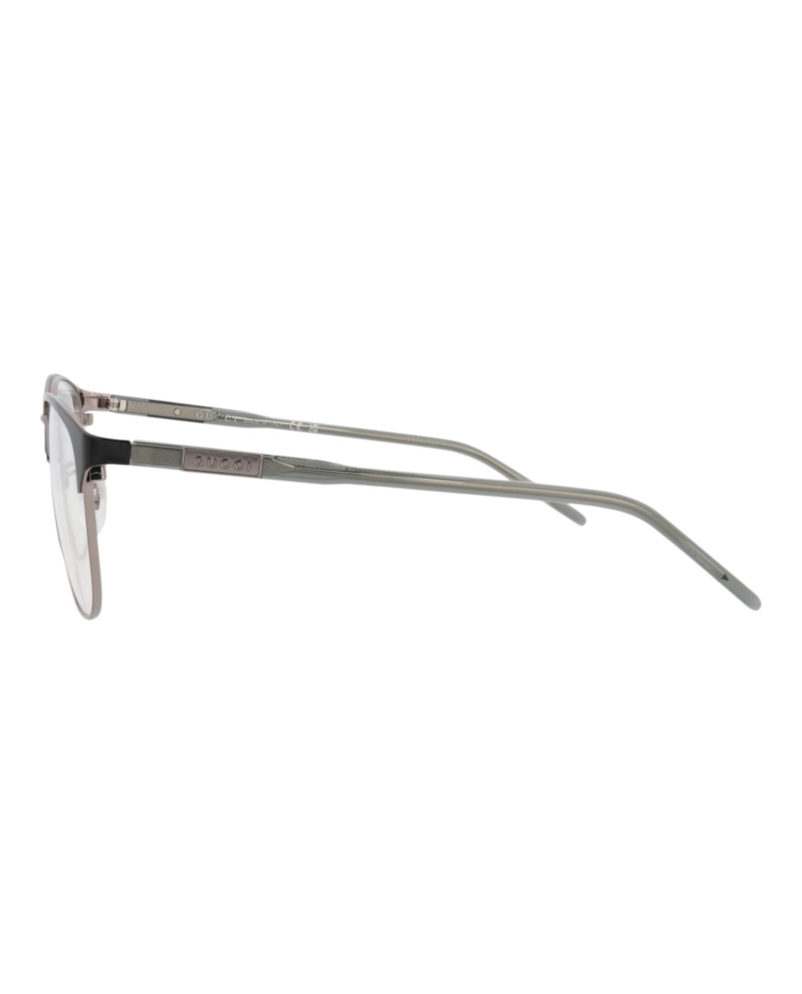 Gucci Gucci Mens Square/Rectangle Ruthenium Grey Transparent Fashion Designer Eyewear