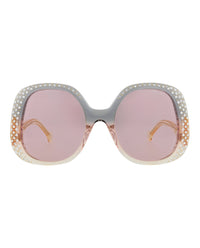 Gucci Gucci Womens Round/Oval Grey Yellow Pink Fashion Designer Eyewear