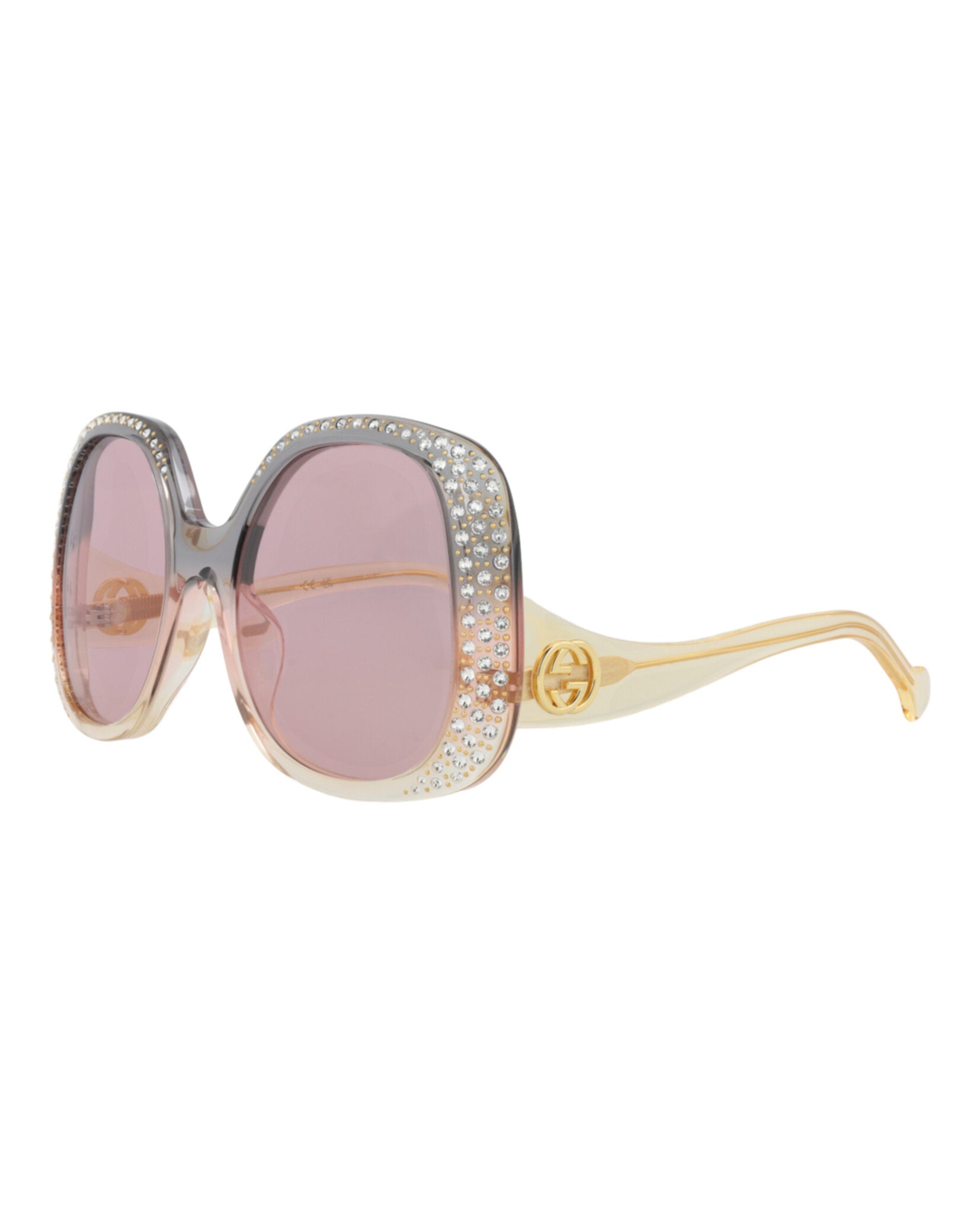 Gucci Gucci Womens Round/Oval Grey Yellow Pink Fashion Designer Eyewear