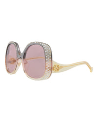 Gucci Gucci Womens Round/Oval Grey Yellow Pink Fashion Designer Eyewear