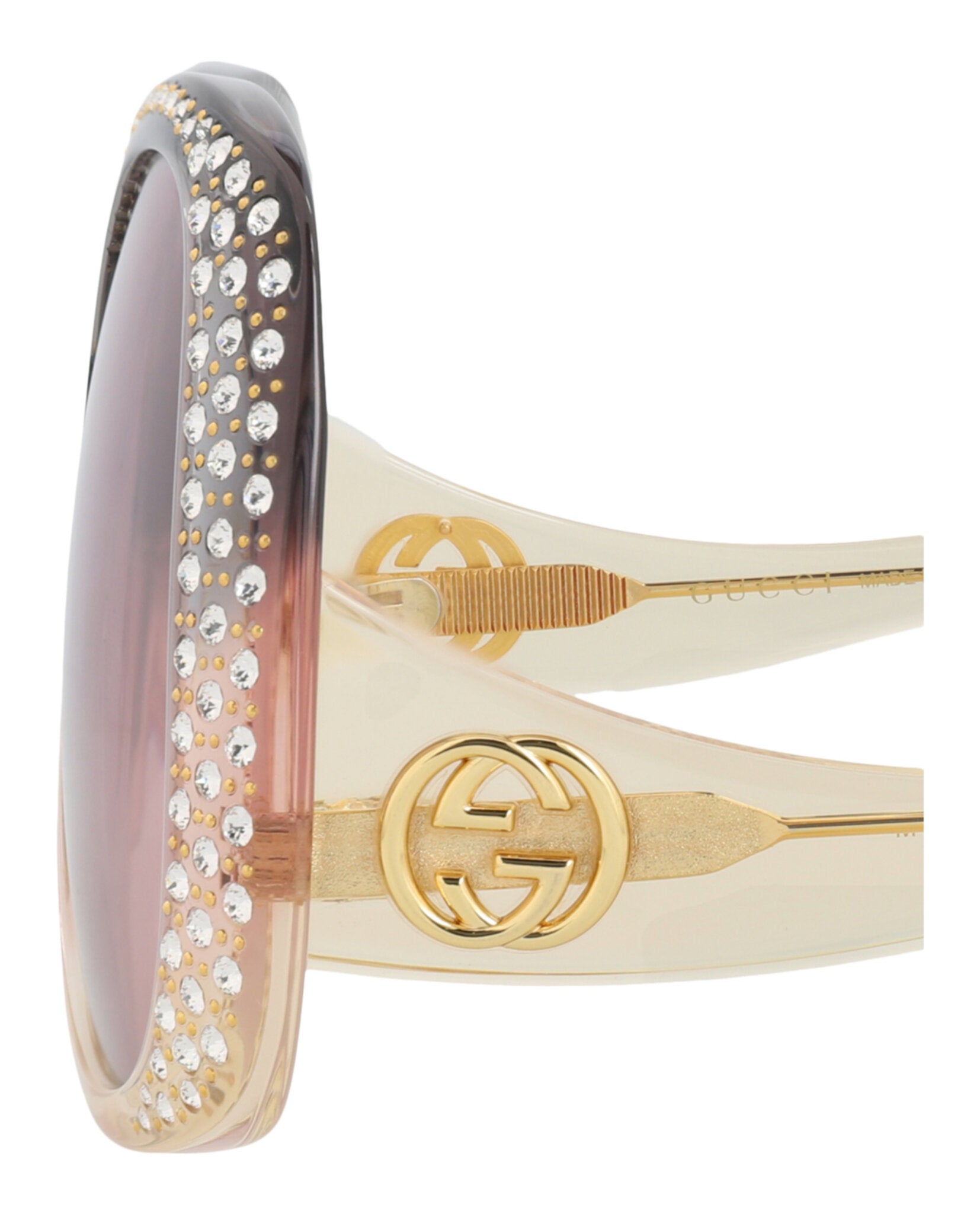 Gucci Gucci Womens Round/Oval Grey Yellow Pink Fashion Designer Eyewear