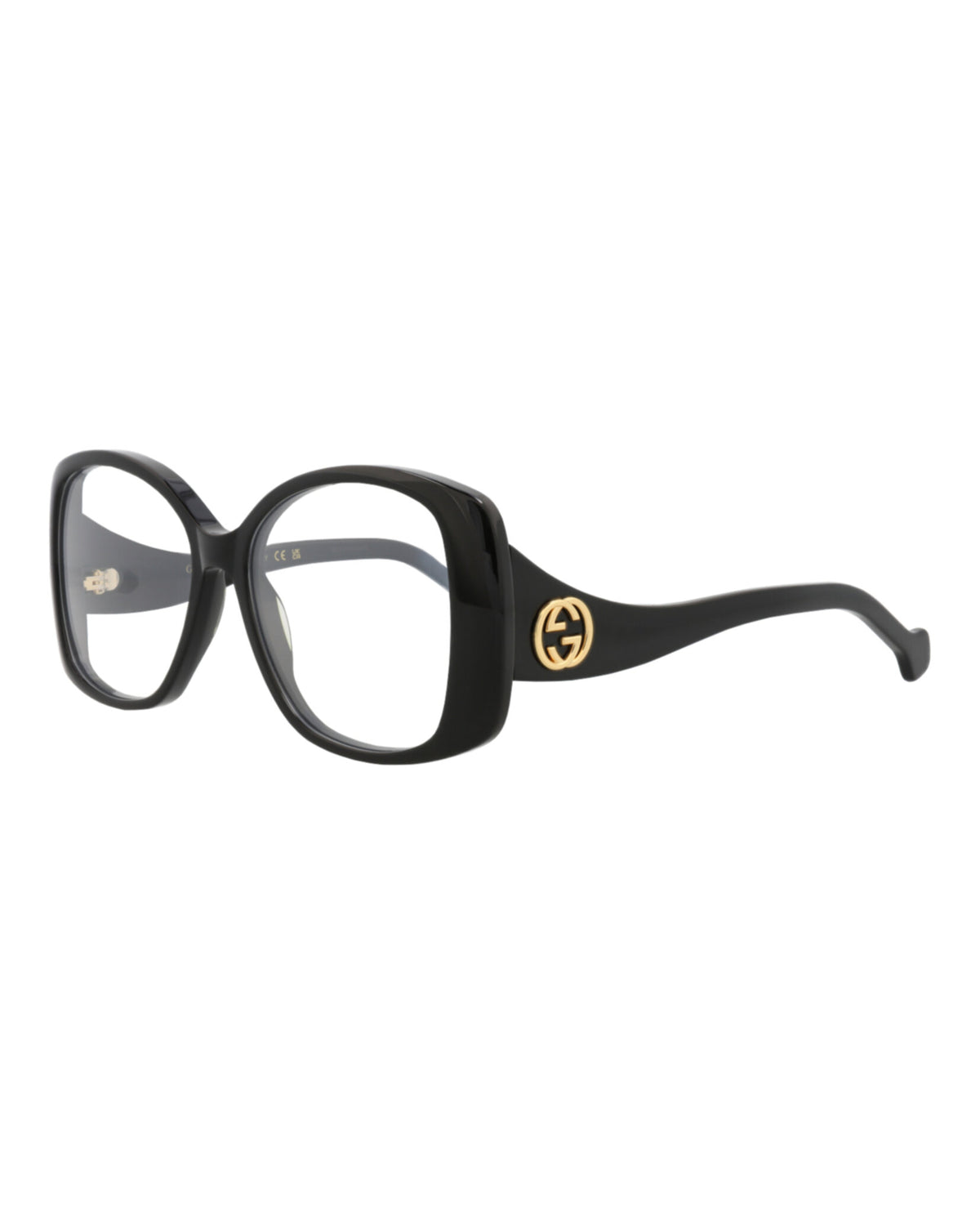 Gucci Womens Round/Oval Black Black Transparent Fashion Designer Eyewear