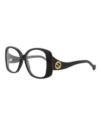 Gucci Womens Round/Oval Black Black Transparent Fashion Designer Eyewear