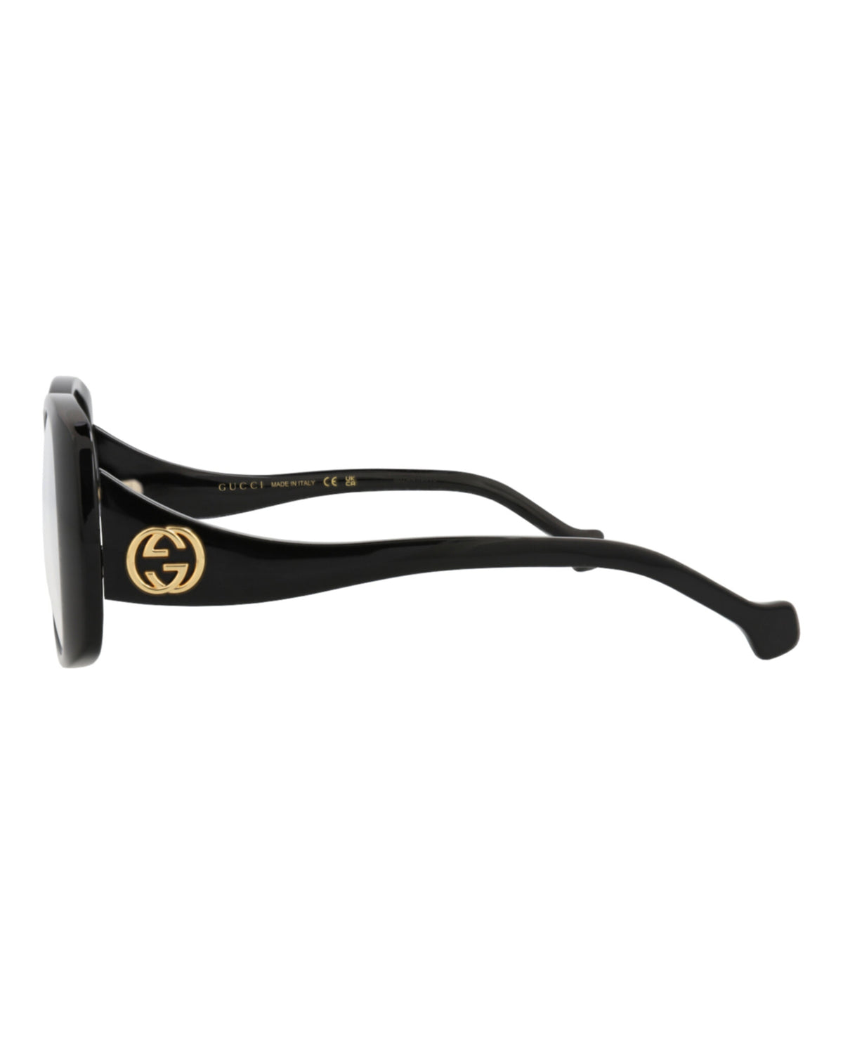 Gucci Womens Round/Oval Black Black Transparent Fashion Designer Eyewear