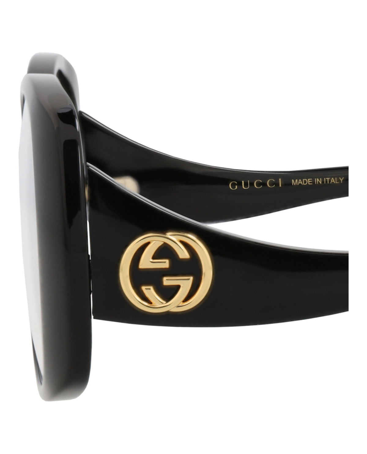 Gucci Womens Round/Oval Black Black Transparent Fashion Designer Eyewear
