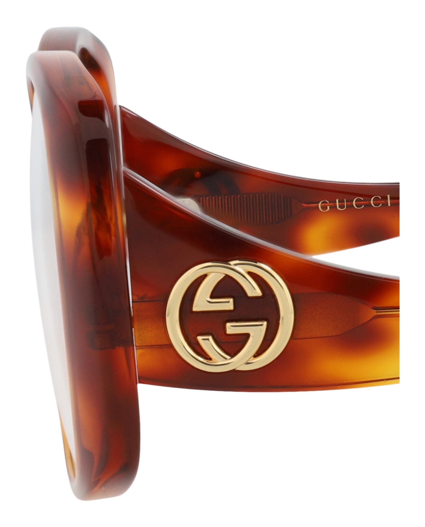 Gucci Womens Round/Oval Havana Havana Transparent Fashion Designer Eyewear