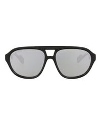 Gucci Mens Aviator Black Black Silver Fashion Designer Eyewear