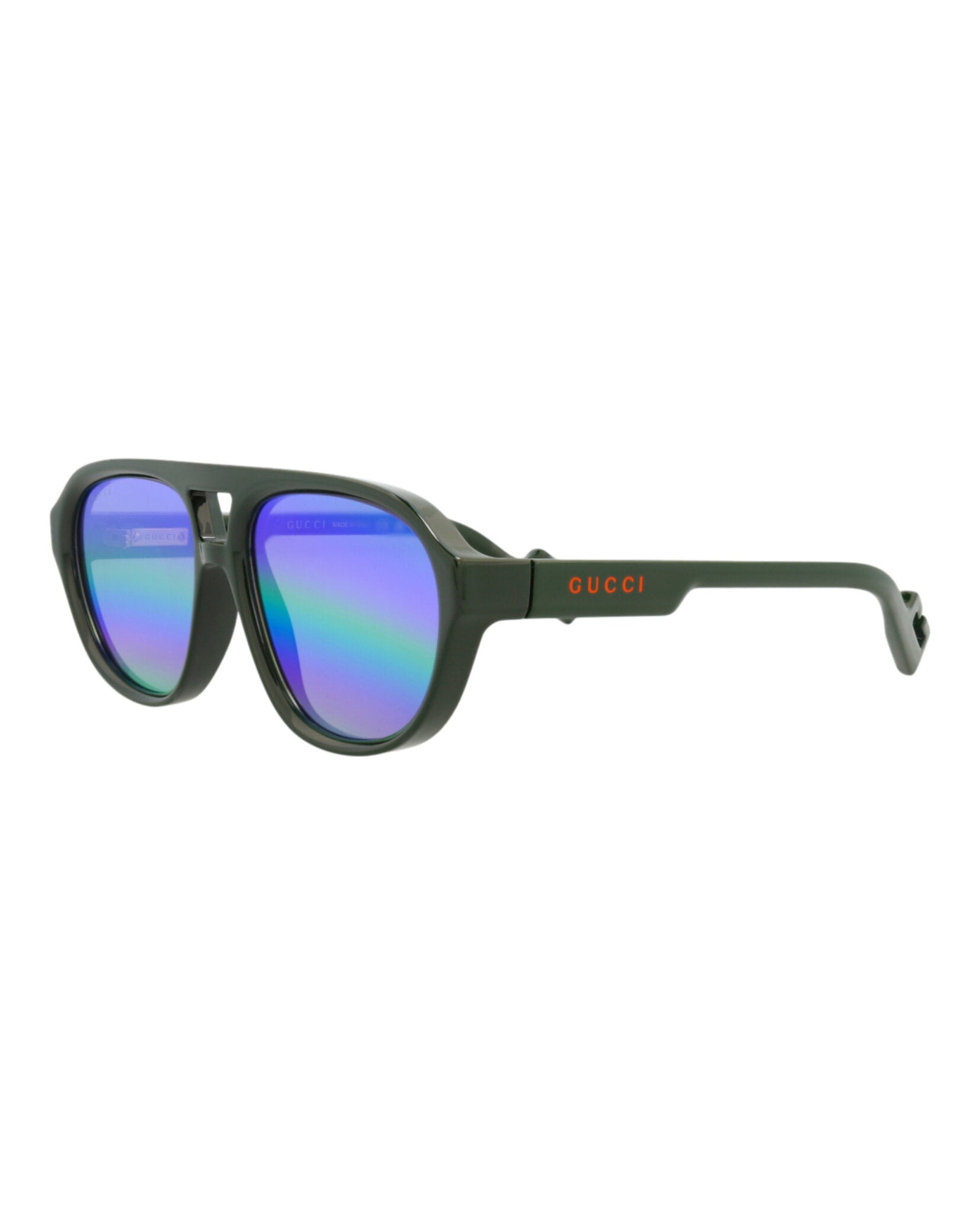 Gucci Mens Aviator Green Green Grey Fashion Designer Eyewear