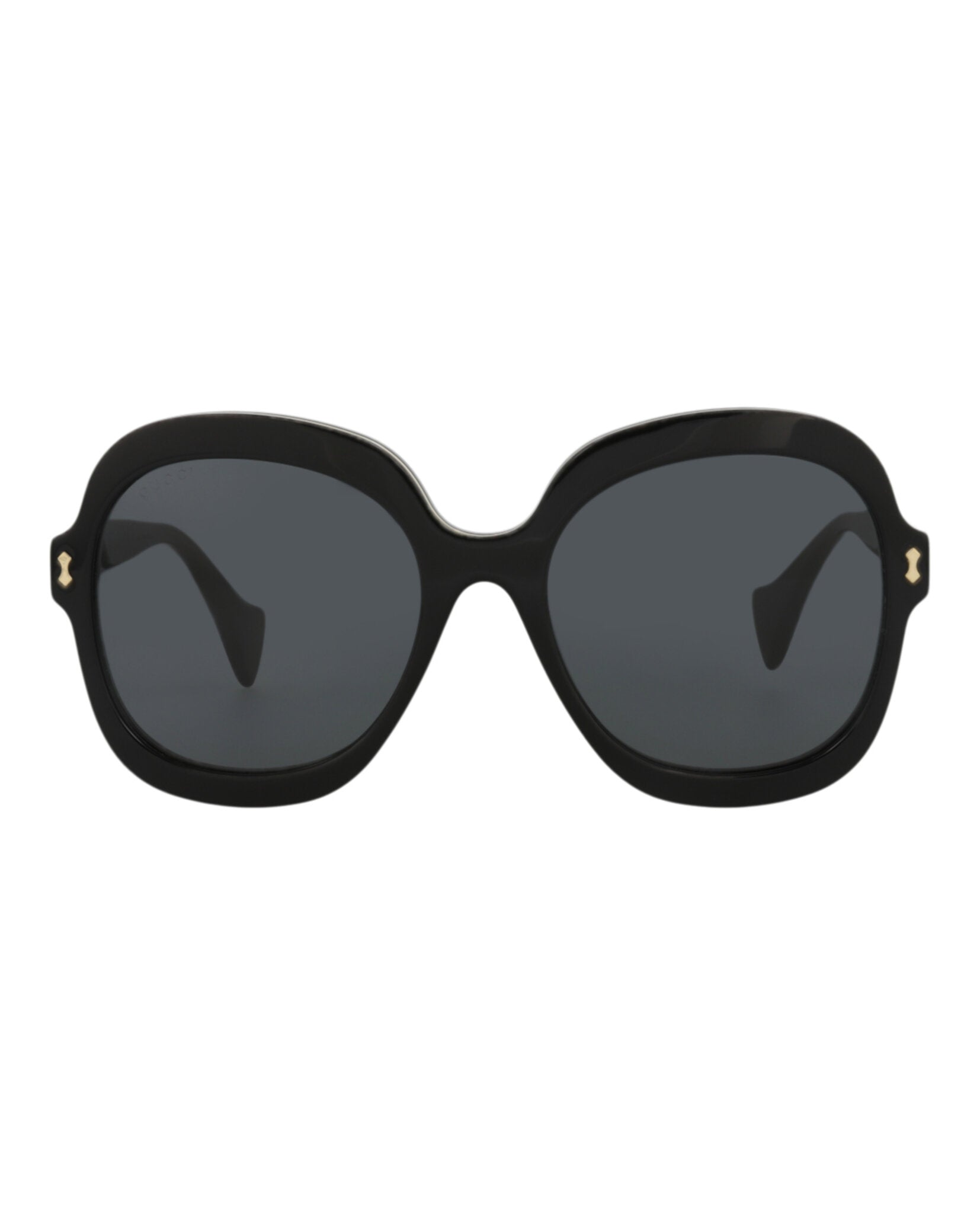 Gucci Womens Round/Oval Black Black Grey Fashion Designer Eyewear