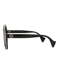 Gucci Womens Round/Oval Black Black Grey Fashion Designer Eyewear