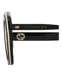 Gucci Womens Round/Oval Black Black Grey Fashion Designer Eyewear