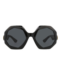 Gucci Womens Round/Oval Black Black Grey Fashion Designer Eyewear