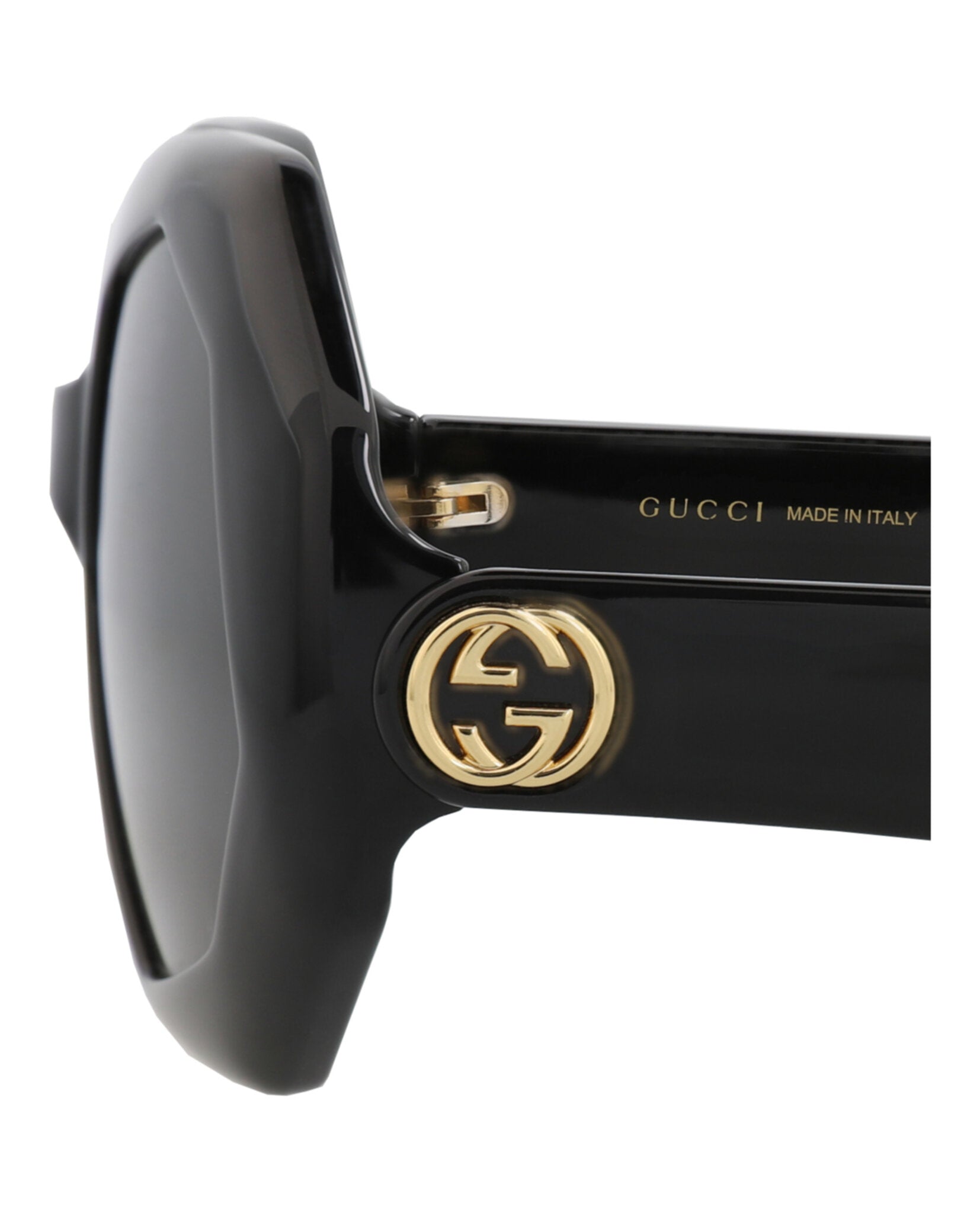 Gucci Womens Round/Oval Black Black Grey Fashion Designer Eyewear