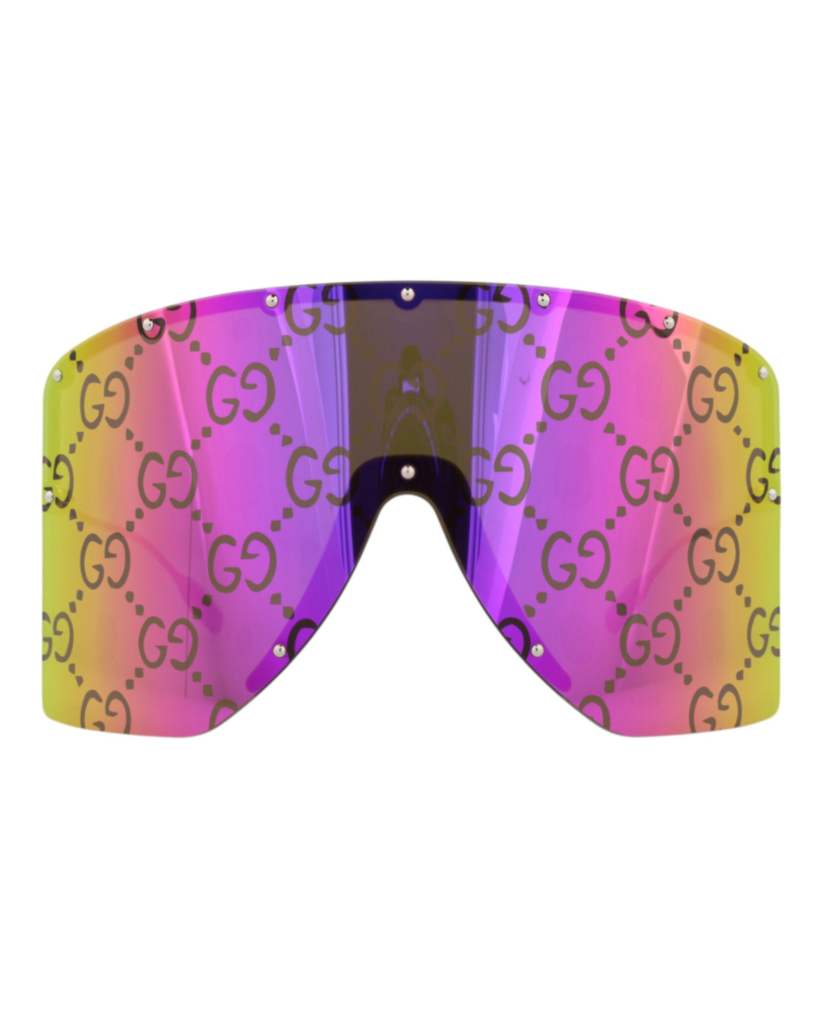 Gucci Gucci Unisex Shield/Wrap Gold Silver Pink Fashion Designer Eyewear