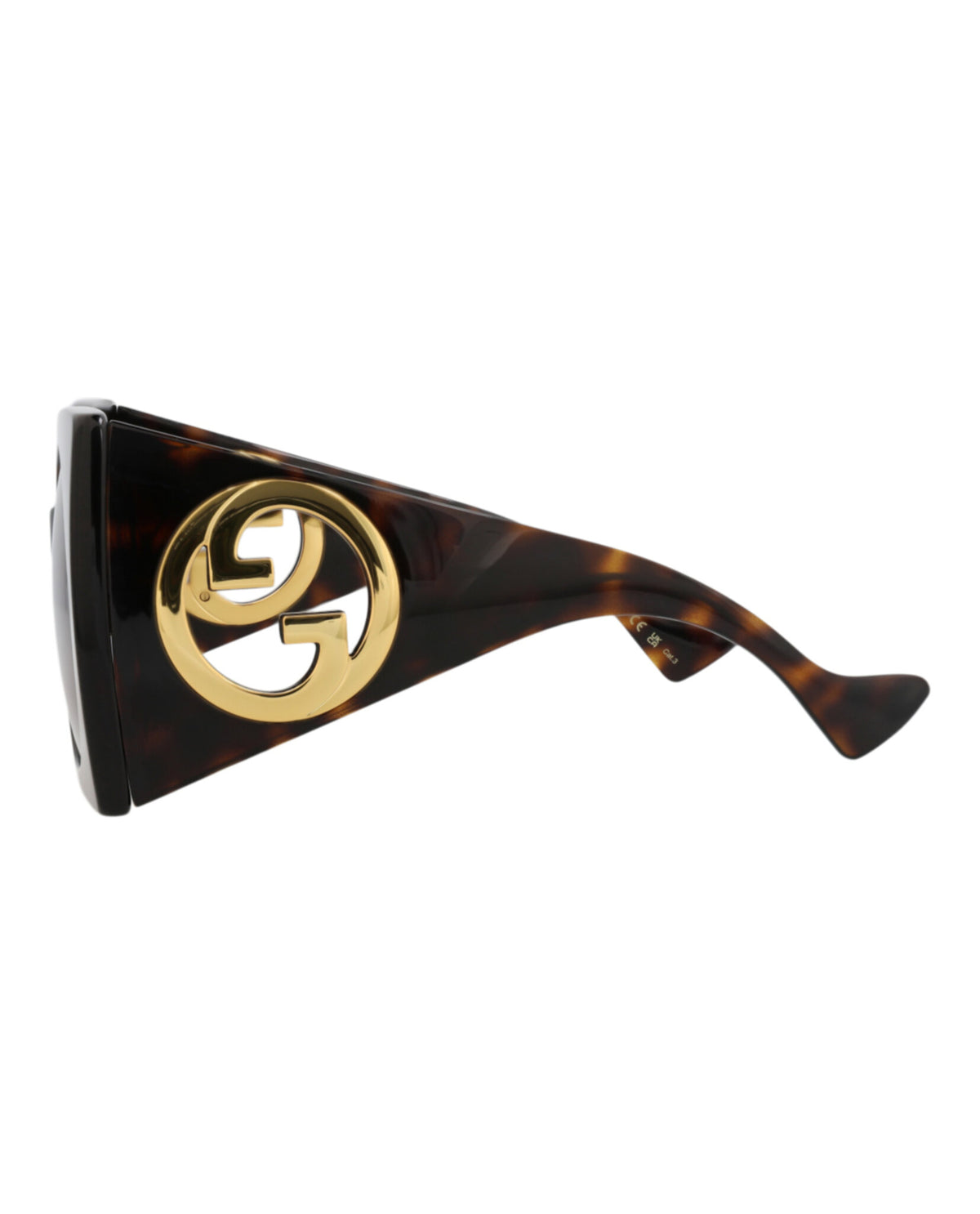 Gucci Womens Square/Rectangle Havana Havana Brown Fashion Designer Eyewear
