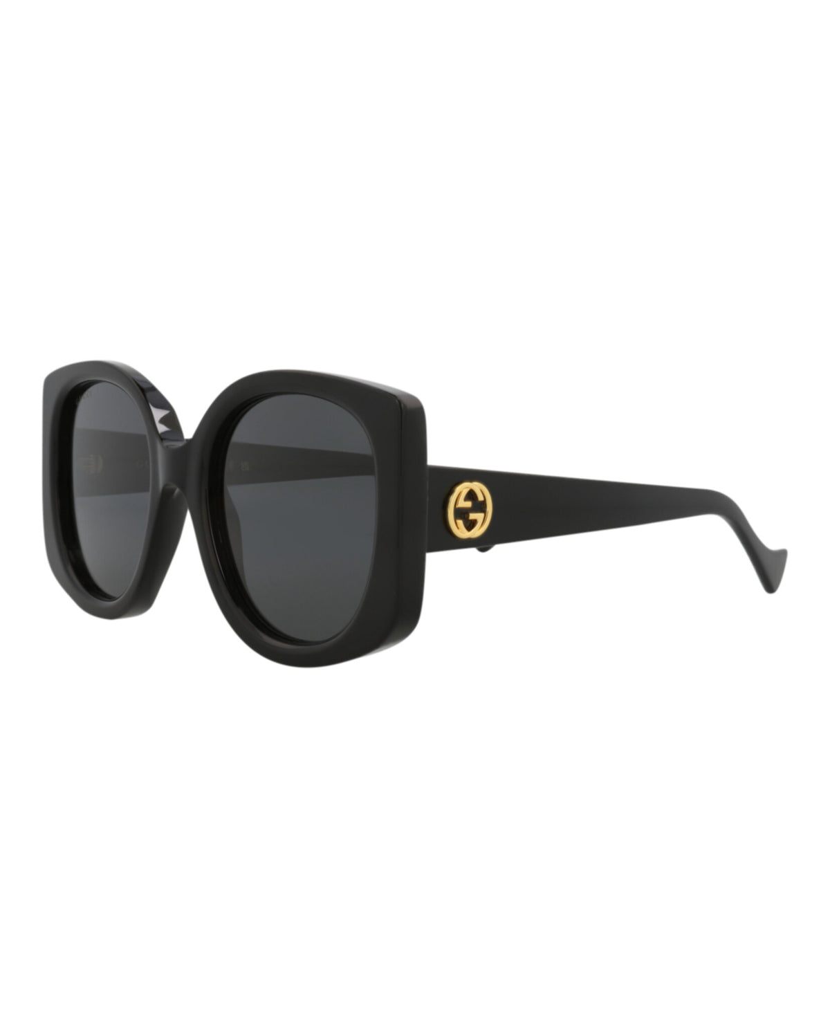 Gucci Womens Round/Oval Black Black Grey Fashion Designer Eyewear